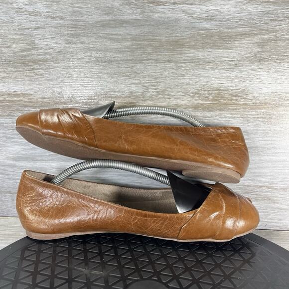 Aldo Women's Brown Leather Slip On Ballet Flats Size EU 38 US 7.5 - Picture 7 of 8